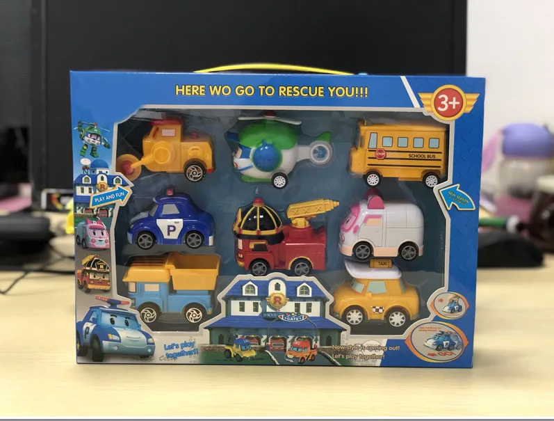 

Hot Selling South Korea Cute Transformation Warrior Police Car Robot Police Car Warrior Poured the Toy Model Currently Available