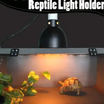 

300W E27 Reptile Ceramic UVA/UVB Heat Light Lamp Dome Holder Turtle Brooder Basking EU Plug Bulb Lampshade