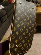 Bolso de compras Retro de gran capacidad para mujer, bolsa de mano de gran capacidad, de hombro, con imagen, de diseñador de lujo, Louis