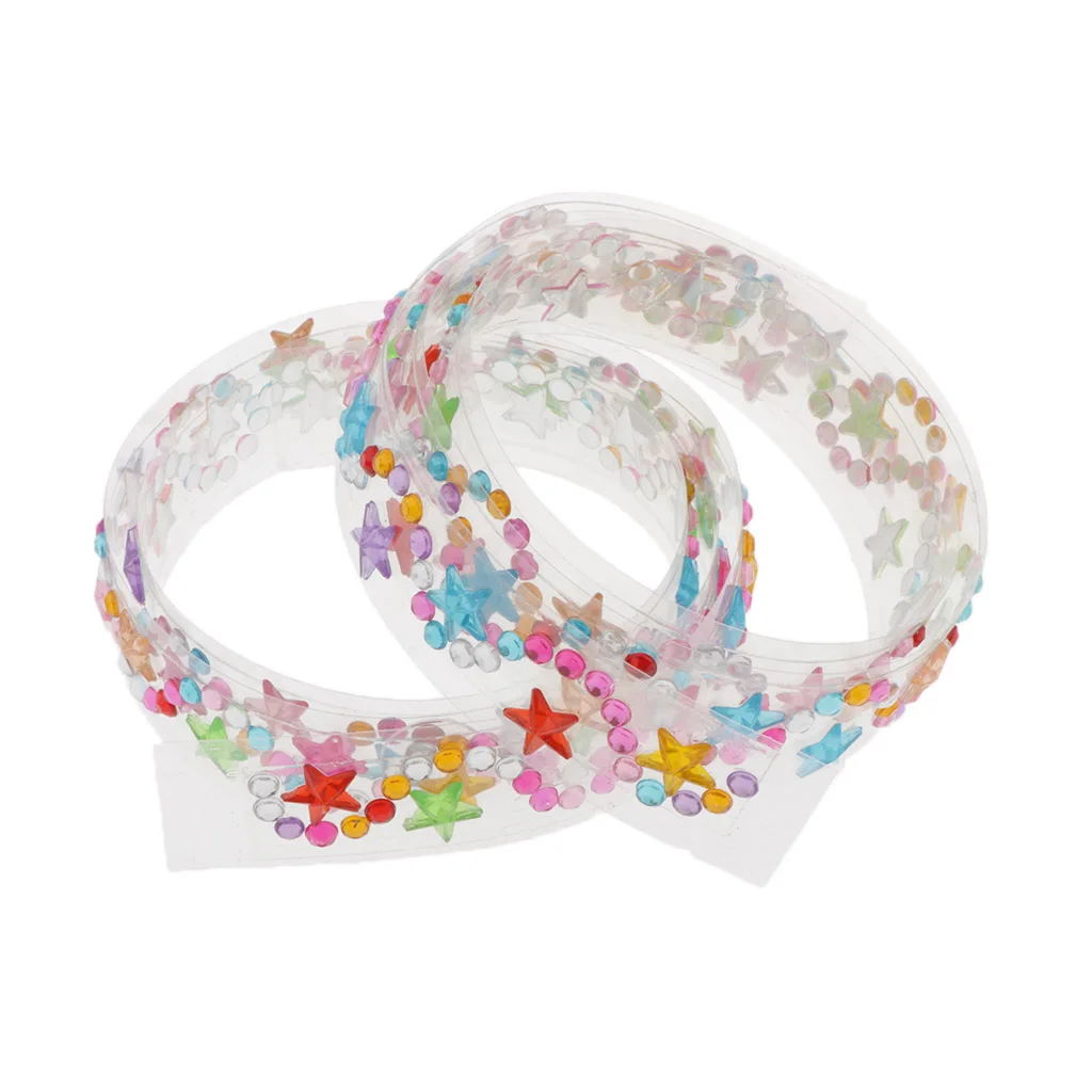2Roll Bling Rhinestone Crystal Sticker Tape Decal Sheet Car Tablet Phone Decors