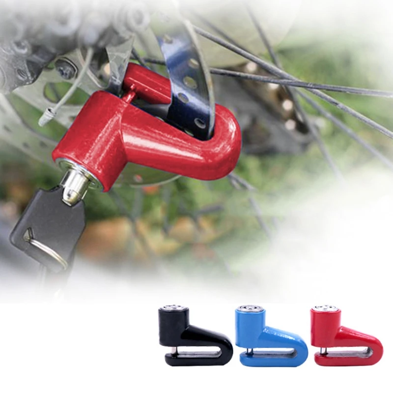 

Portable Disc Brake Lock Motorcycle Anti Theft Security Wheel Keyless Press Locks Bicycles Anti-prying Anti-drilling