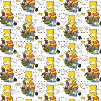 

Simpson Polyester Cotton Fabric Patchwork Cartoon Printed for Tissue Kids Home Textile for Sewing Doll Dress