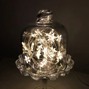 

2m 20 LED Stars Copper Wire Fairy String Lights Battery Operated Xmas Wedding Decor Q0KF