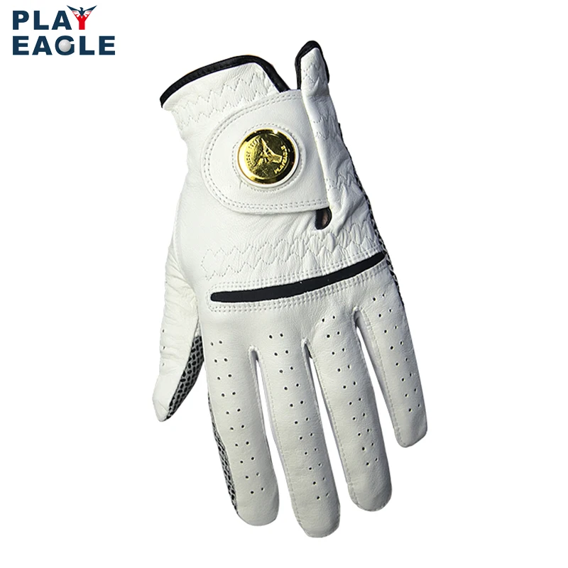 Мужская мягкая овчина кожаная перчатка для гольфа левая с противоскользящими
