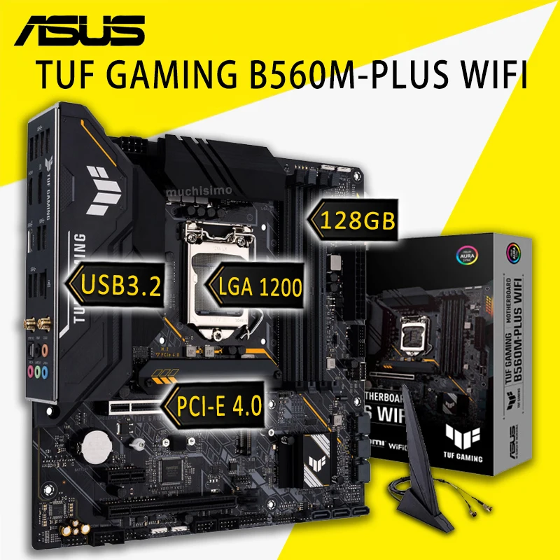 Lga 1200 Asus Tuf Gaming B560mplus Wifi Motherboard 128gb Ddr4 5000mhz Support 10th/11thgen