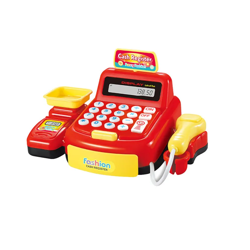 Cash register toy set Kids Pretend Toys Simulation Cash Shopping Cashier Role Play Game Set juguetes #4O21 (6)