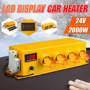 

2KW 24V Universal Car Heater Parking Heater Portable Auto Car Van Heater Warmer Fans Protect Window Defroster Demister 4 Holes