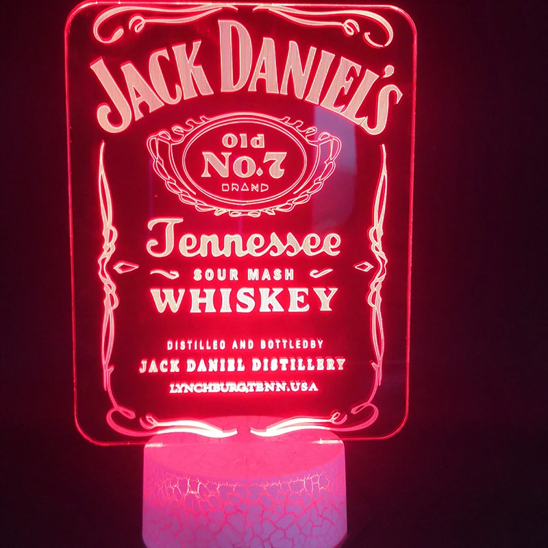 3D лампа для внешнего вина с сенсорным датчиком Jack Daniel, лучший подарок для взрослых, для украшения дня рождения, Прямая поставка, светодиодны... 3D лампа для внешнего вина с сенсорным датчиком Jack Daniel, лучший подарок для взрослых, для украшения дня рождения, Прямая поставка, светодиодны...