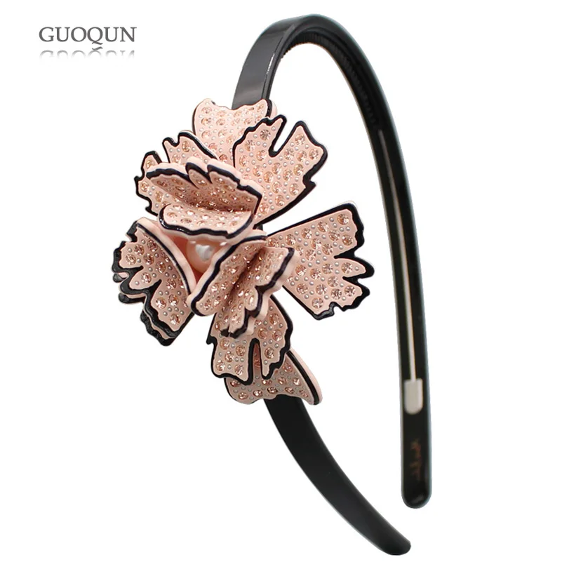 

Flower Hair Band - Rhinestone Hair Accessories - Alexander Hairwear- Luxury Hair Ornament - Hair Jewelry - Tiara Wedding Dance