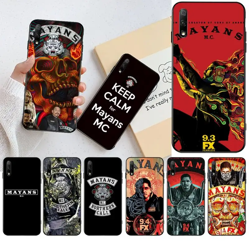 Защитный ТПУ Черный чехол для телефона с американским ТВ Mayans MC корпус Huawei Honor 30 20 10