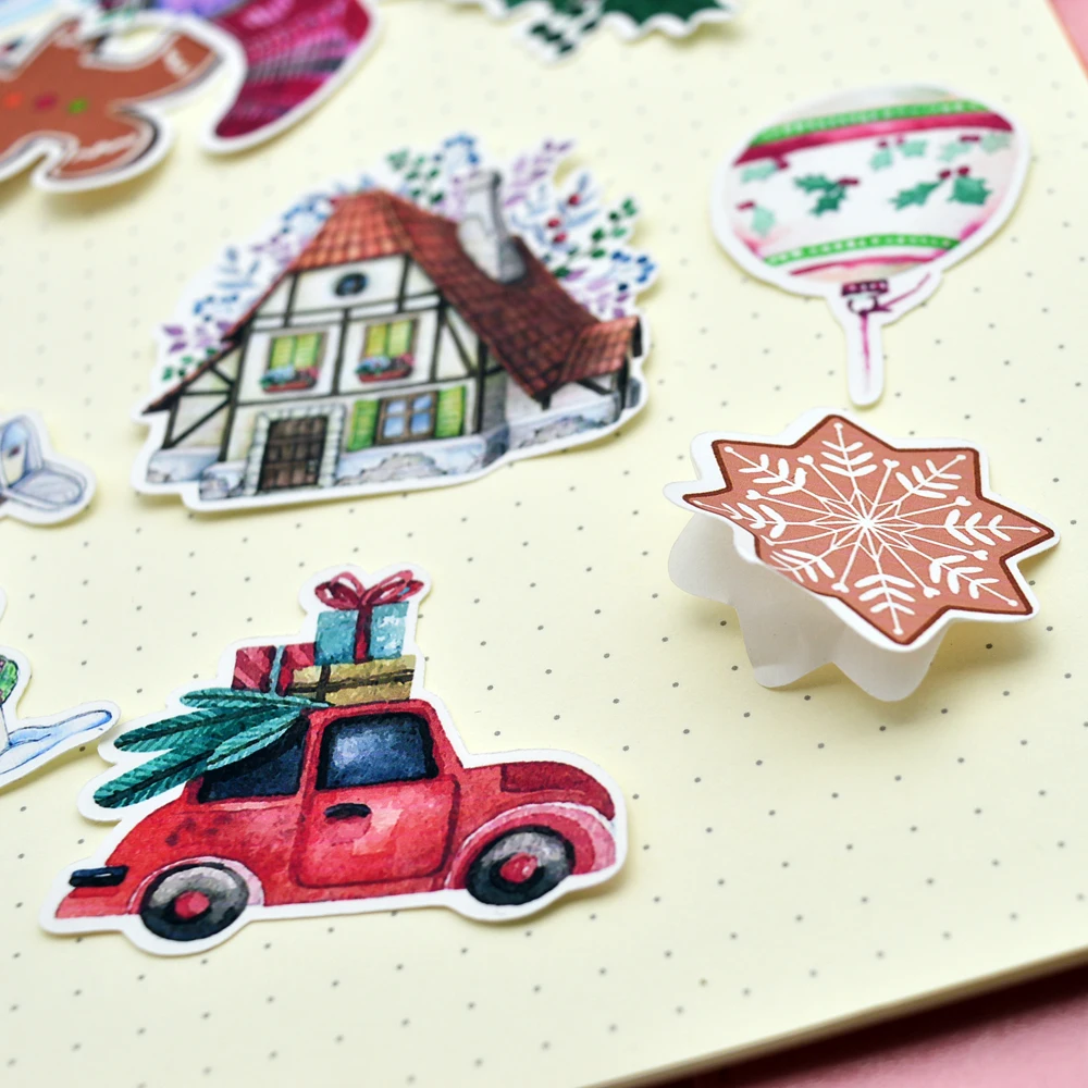 33 шт. красочные рождественские наклейки Kawaii Санта Клаус/Снеговик/Рождественская