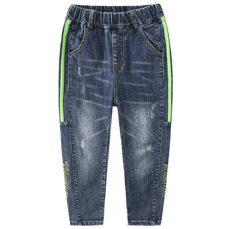 IENENS джинсы для мальчиков, брюки детская одежда весенние прямые ковбойские брюки для мальчиков повседневные штаны для детей от 5 до 13 лет