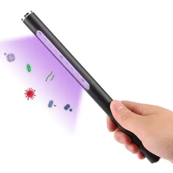 

USB Portable UV Light UVC Lamp Ultraviolet Disinfection Lamp UVA + UVC Band Rechargeable Hand-held Portable LED Sterilization La