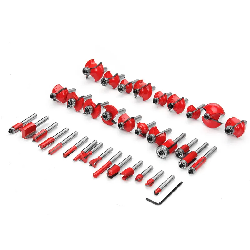 

35pcs 1/4 Inch Shank Router Bit Set Tungsten Carbide Tip Router Wood Cutter Tool set Milling Cutters Router for Woodworking