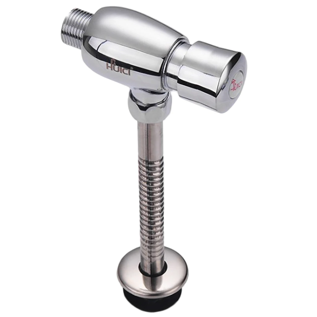 Alloy Copper Delay Toilet Push Flush Valve Surface Mounted Flusher