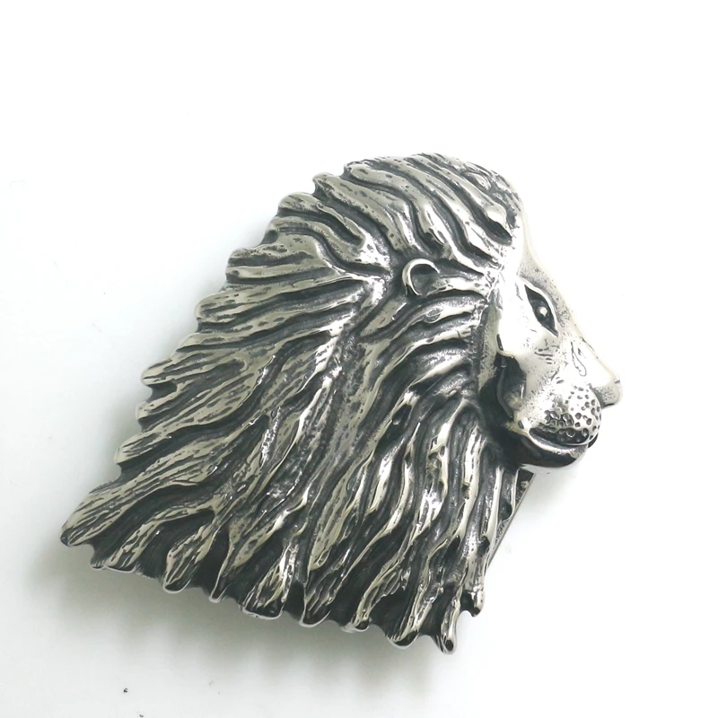 Man\'s 316L Stainless Steel Lion King Belt Buckle