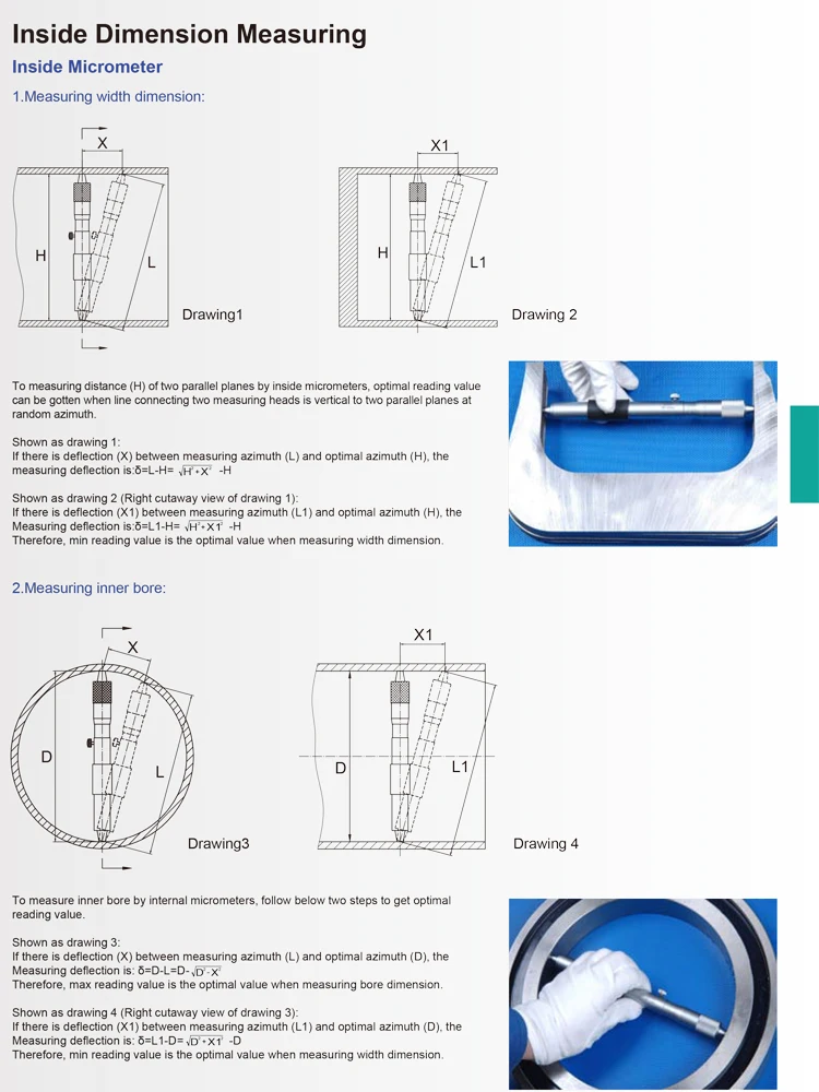 Description Picture 5 of itemInside Micrometers(Single Rod)50-63-75 75-100mm.100-125-150-175-200-225-300mm Tubular Inside Micrometers