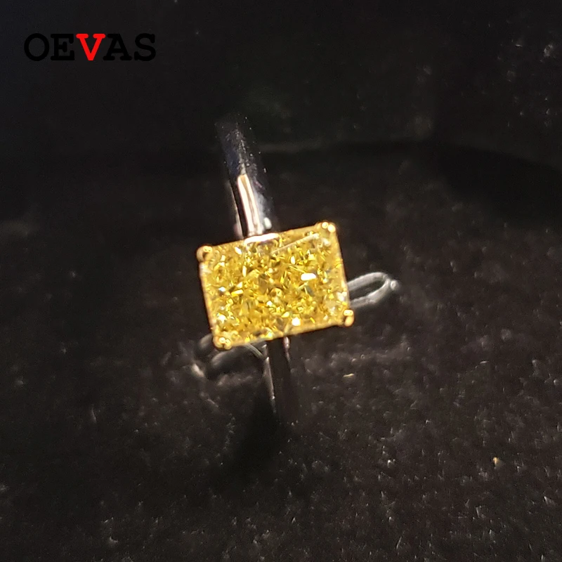 Женские кольца с топазом OEVAS 100% Стерлинговое Серебро 925 пробы 5*7 мм высоким