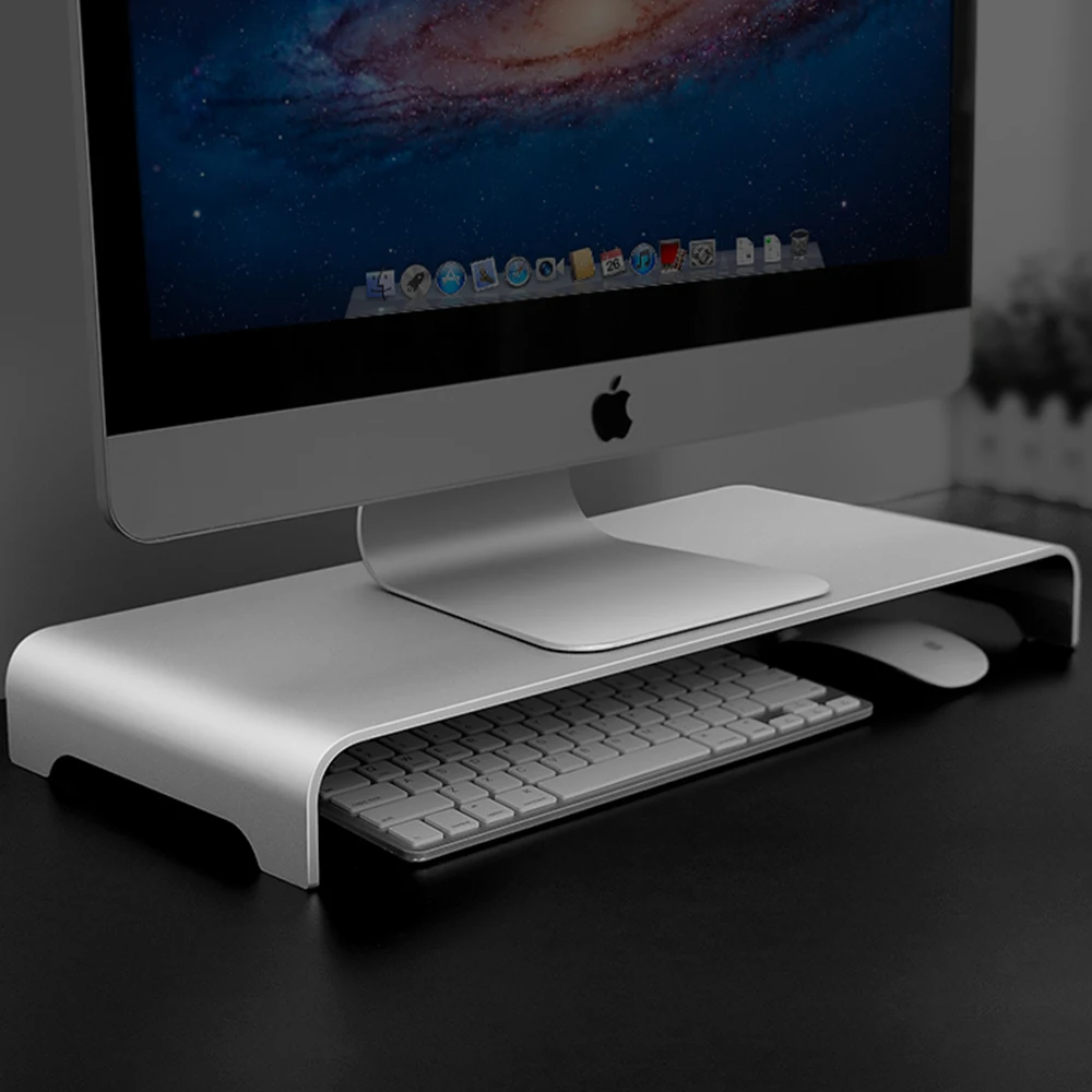  Aluminum Monitor Stand Computer Riser Universal Metal Desk Stand Base up to 27 inches Screens for P