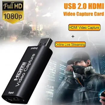 

2020 Mini HD 4K 1080P HDMI to USB 2.0 USB2.0 Video Capture Card Phone Game Recording Box for PC Youtube OBS DVD Live Broadcast
