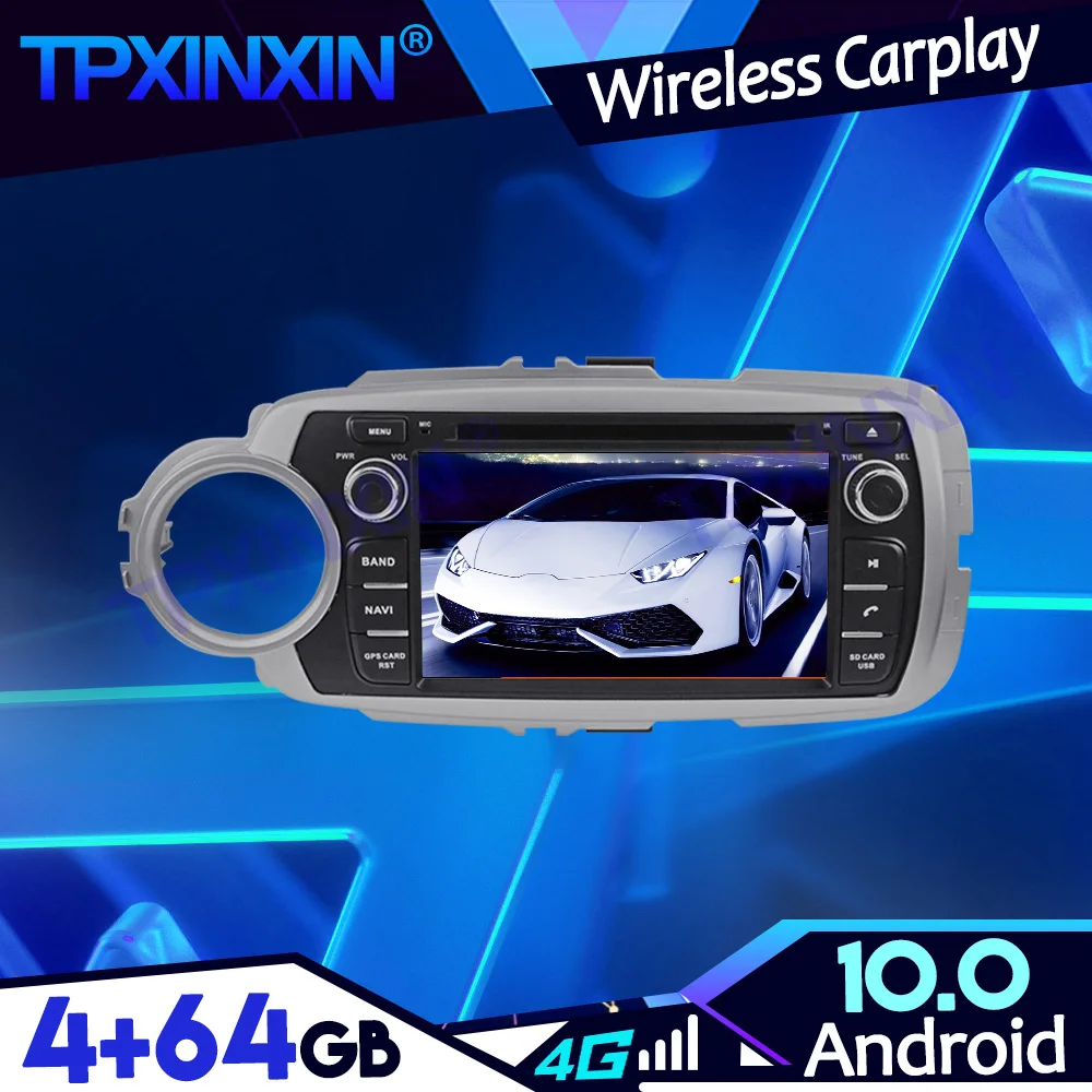 

PX6 Android 10.0 4G+64G IPS Carplay For Toyota Yaris 2012-2015 Car Tape Recoder Multimedia Player Head Unit Navi GPS Auto Radio