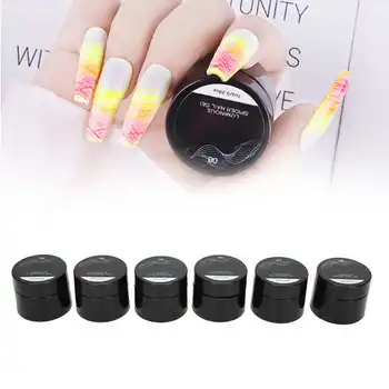 

6bottles Professional Luminous Nail Art UV Gel Nail Polish Soak Off Gel Polish Manicure Tool