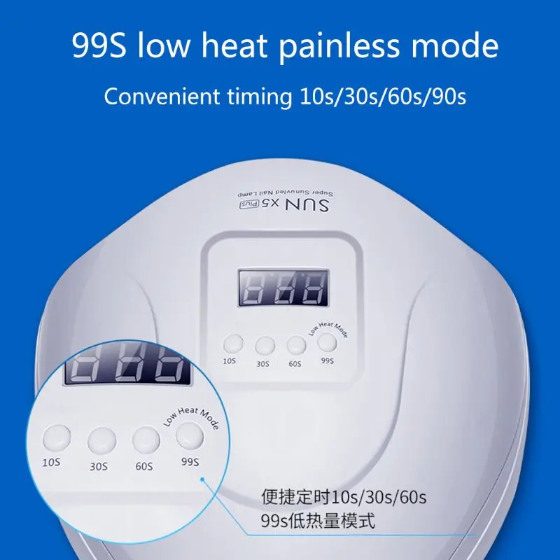 

110w High Power Nail Phototherapy Machine Simulation Sun Light LED Lamp Induction Nails Dryer 11UF