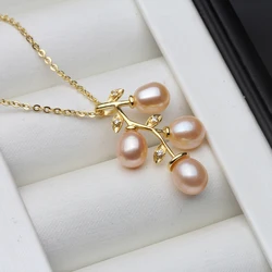 2024 Cute New Natural Pearl Pendant For Women,Wedding Freshwater Pearl Necklace Mother Wife Birthday Gift