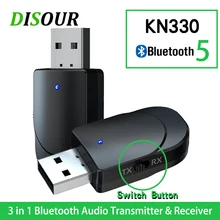 USB Bluetooth 5,0 адаптер 3 в 1 беспроводной стерео Bluetooth аудио передатчик приемник BT 3,5 мм AUX Jack ключ для ТВ ПК автомобильный комплект