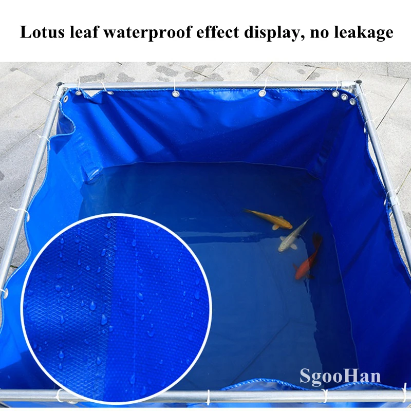 Piscina de agua de lona impermeable para niños, tanque de peces de lona impermeable de 0,9 m de altura|Redes y toldos| AliExpress