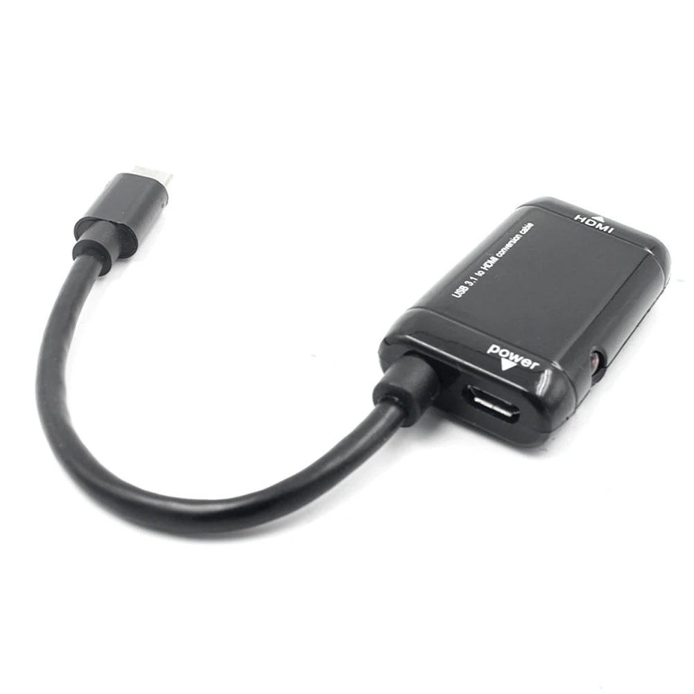 USB-C тип к HDMI адаптер USB 3,1 к HDMI адаптер мужчин и женщин конвертер ТВ кабель для ПК компьютер ТВ Android телефон планшет