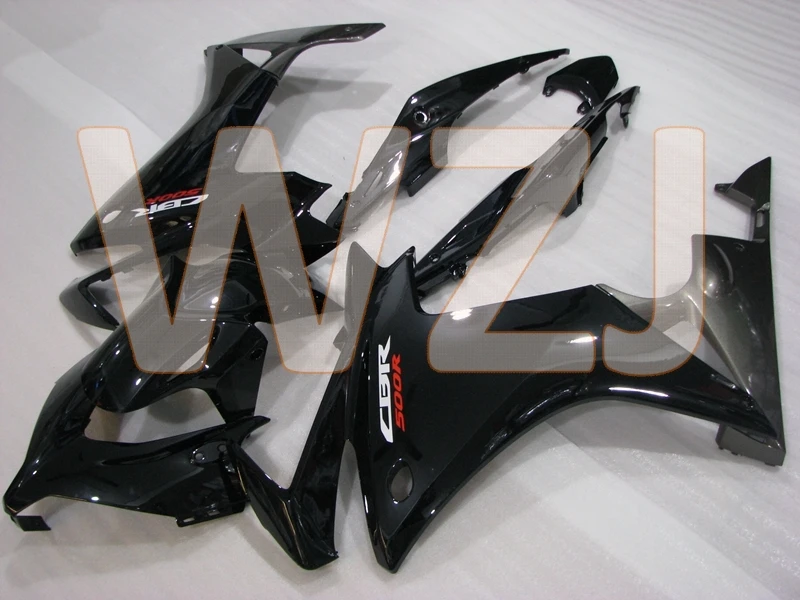 CBR 500 RR 14 наборы кузова CBR500 RR 13 черные Обтекатели CBR500R 2013- мотоцикл обтекатель - Цвет: INJECTION mold