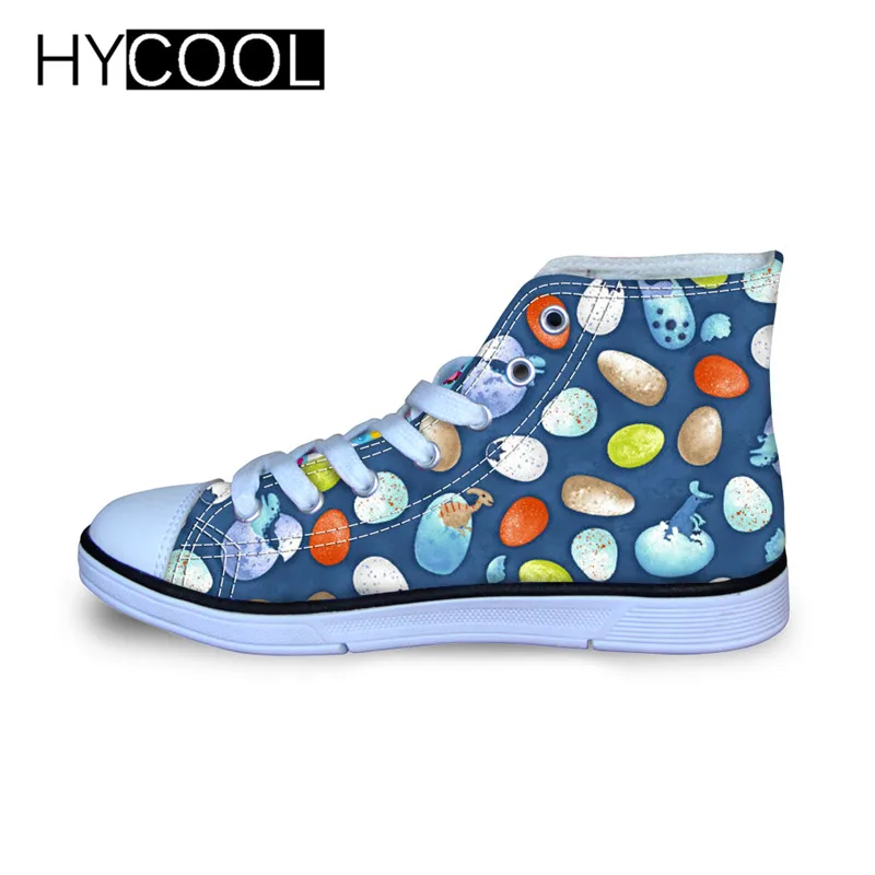 HYCOOL/детские кроссовки для мальчиков и девочек; популярная детская парусиновая обувь с высоким берцем в виде динозавра; обувь для ходьбы в стиле унисекс; - Цвет: HMO326AT