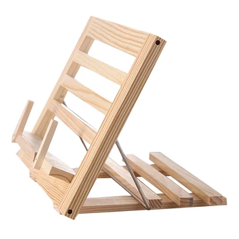 

Foldable Wooden Frame Reading Bookshelf Stand Multifunctional Adjustable Display Stand Tablet Shelf Music Holder Rack