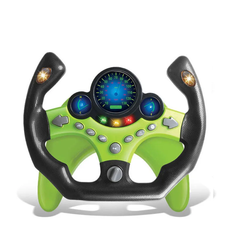 Eletric Simulation Steering Wheel Toy with Light Sound Baby Kids Musical Educational Co-pilot Stroller Steering Wheel Vocal Toys 7