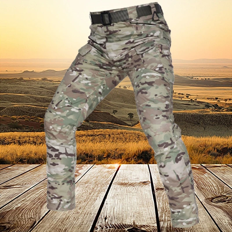 Men's Tactical Cargo Pants Elastic Multi Pocket Outdoor Casual Pants Military Army Combat Trousers  Sweatpants Plus Size 6XL
