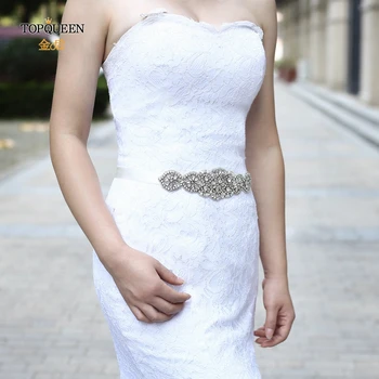 

TOPQUEEN S94 crystal wedding belt Wedding Dress Belt Bride Belt Sash Accessoire Mariage Rhinestone Belt for Bridesmaids Dresses