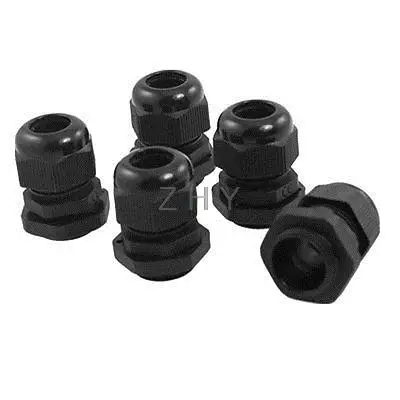 

Black Plastic PG13.5 Waterproof Cable Connectors 5 Pcs