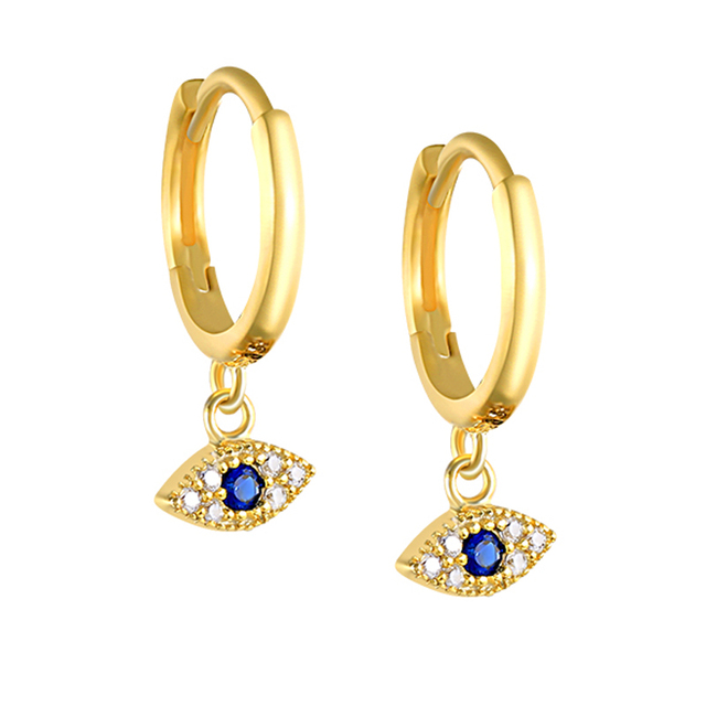 925 Sterling Silver Cubic Zirconia Sun Moon Star Pendant Hoop Earrings For Women Evil Eyes Butterfly Cactus Huggie Earring