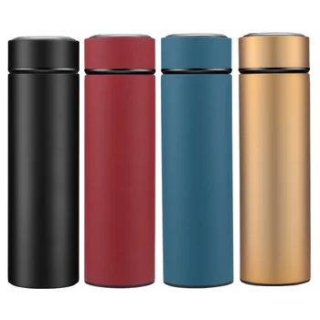 

Simple Modern Water Bottles 500ML Vacuum Flask Cover Premium Travel Mug Stainless Steel Strainer Portable Thermo Car Cup KK60BW