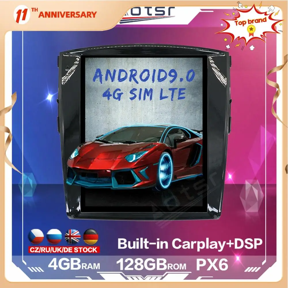 

128GB Android Car Multimedia Radio PX6 For MITSUBISHI PAJERO V97 V93 Shogun Montero 2006+ Auto GPS Navigation DSP Carplay 4G SIM