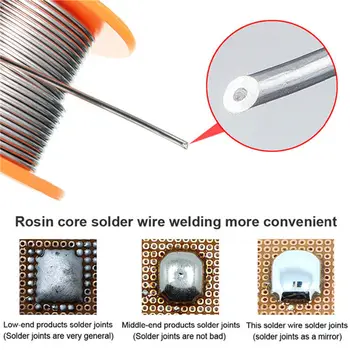 

2.0% 45FT 0.5/0.6/0.8/1.0 mm Silver Welding Flux Tin Lead Solder Tin Wire Melt Rosin Core Soldering Wire Roll