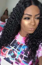 Peluca brasileña de ondas profundas prearrancada, peluca con malla frontal y pelo de bebé, 13x4, para mujeres negras