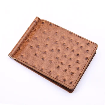 

New Fashion Men Slim Funny PU Leather Short Cash Money Clip Credit ID Card Holder Case Purse Wallet Metal Steel for Business