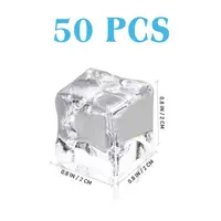 Artificial Acrylic Ice Cubes Crystal Clear Photography Props Decor 6