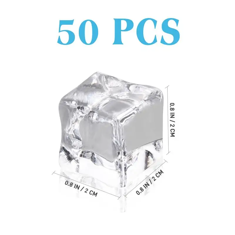 Fake Ice Cubes Acrylic Artificial Square Shape Vase Fillers Crystal Cubes  Ice Cubes For Kitchen Photography Decoration 100pc/lot - AliExpress