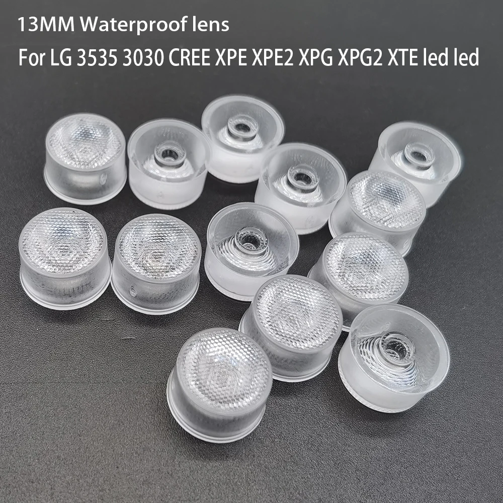 13 мм 3535 CREE XPE XPE2 XPG XPG2 ХТЕ LG ТВ светодиодный объектив водонепроницаемый 3030 чип-диод