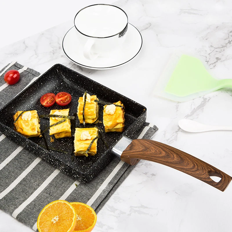 15*18 сковорода антипригарная Tamagoyaki японский из медицинского камня Алюминий