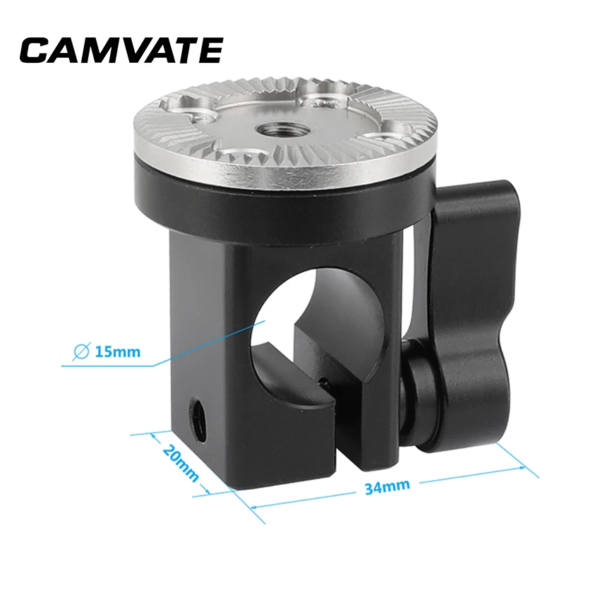 CAMVATE 15 мм одиночный рельсовый стержень зажим с M6 Стиль розетка крепление для DSLR