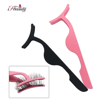 

1pc Stainless Steel False Eyelash Tweezers Eyelash Extension Curler Humanized Multifunctional Design Makeup Tools